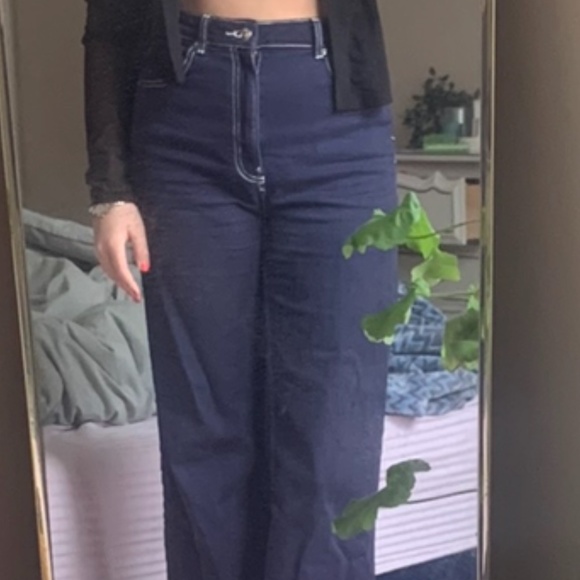 H&M Denim Twill Wide Leg Pants - Picture 5 of 5